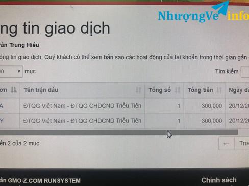 Ảnh Mua dư nên bán vui vẻ cặp vé 300k