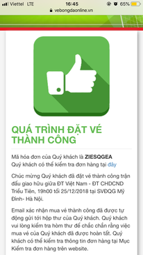 Ảnh VÉ BĐ TRẬN GIAO HỮU VN TRIỀU TIÊN