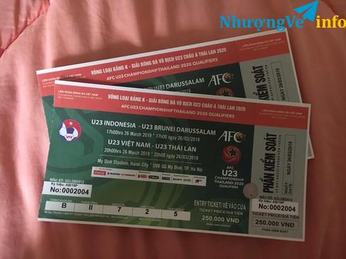 Ảnh Vé xem trận U23 VN - Thái Lan KĐ B pass nhanh 700k/ cặp