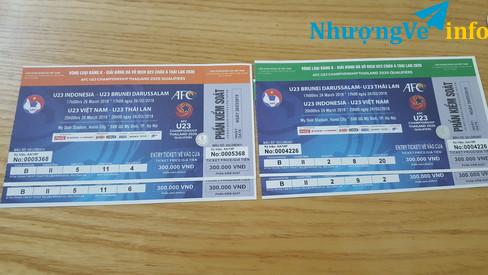 Ảnh Pass lại 4 vé vị trí đẹp U23 VN vs Indo (24/3) & và 4 vé U23 VN vs Thái Lan (26/3)