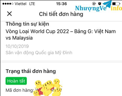 Ảnh Vé loại 2 (800/cặp) trận Việt Nam- malay