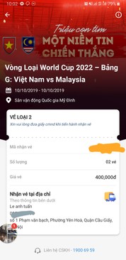 Ảnh Vé Bóng Đá Việt Nam vs Malaysia