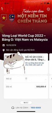 Ảnh Pass cặp vé QR code trận việt nam - malay