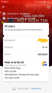 Ảnh bán 1 vé loại 2 (400k) giá 2tr  (trận Việt Nam - Malai)