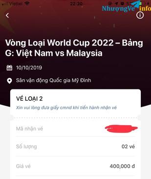 Ảnh 0355533356 Bán cặp vé loại B