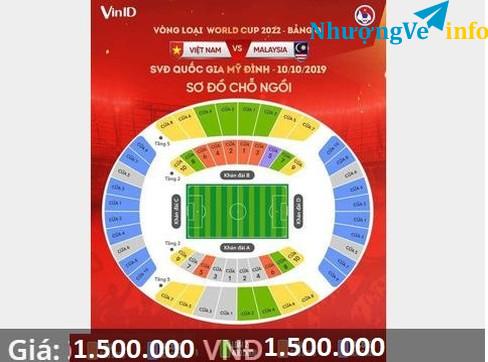 Ảnh Bán 2 cặp vé LOẠI 4 VIP trận Việt Nam vs Malaysia WC 2022 (lh: 0965841888)