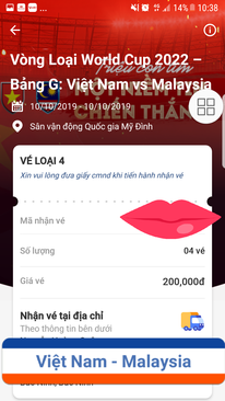 Ảnh Nhượng 2 cặp vé 200k VN - Malaysia ngày 10/10