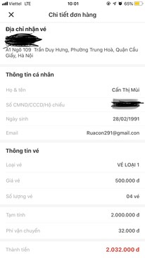 Ảnh Có 4 vé loại 1 mệnh giá 500k , bán nhanh 5trieu/cap