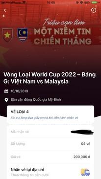 Ảnh 02 cặp vé loại 4 trận Việt Nam - Malaysia ngày 10/10