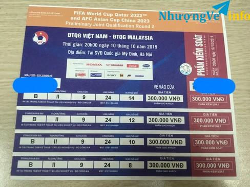 Ảnh MÌNH CÓ VÀI CẶP VÉ 300k CỬA A B TRẬN VIỆT NAM-MALAYSIA NGÀY 10/10 SVD MỸ ĐÌNH