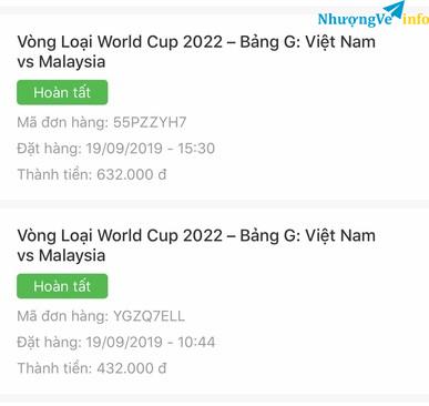 Ảnh Bán nhanh cặp vé bóng đá trận VN-ML: 1 cặp 300k và 3 vé 200k