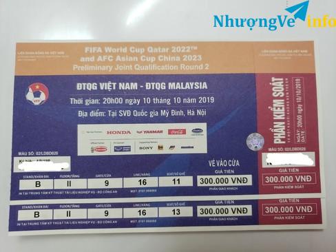 Ảnh Pass cặp vé 300k khán đài B tầng 2 trận VN - Malaysia