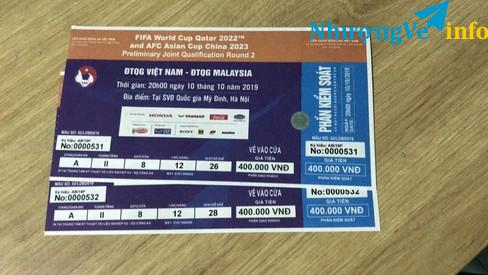 Ảnh Vé bóng đá 400k việt nam - malaisia