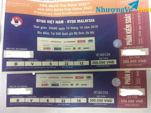 Ảnh Bán 1 cặp vé khán đài B trận Viet nam vs Malaysia