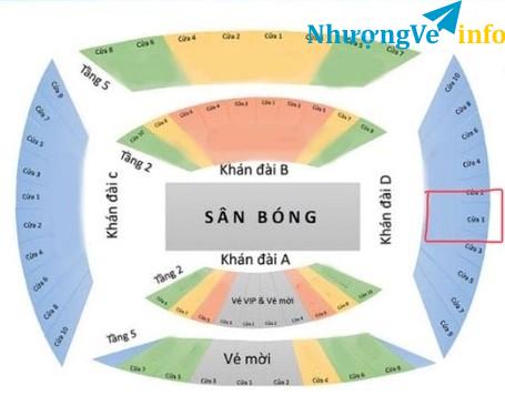 Ảnh Bán 2 cặp vé loại 4 sau gôn sát sân