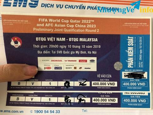 Ảnh Bán 1 cặp vé 400K vị trí chính giữa cổ vũ Viêt Nam tham dự World Cup