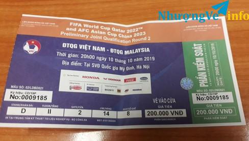 Ảnh Pass nhanh 1 vé khán đài D trận Việt Nam vs Malaysia ngày 10/10