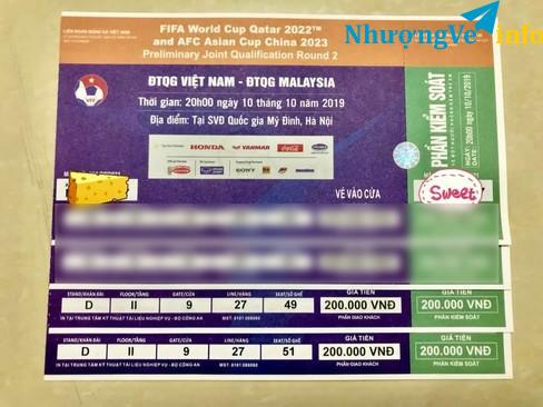 Ảnh Bán cặp vé khán đài D - VN vs. Malaysia