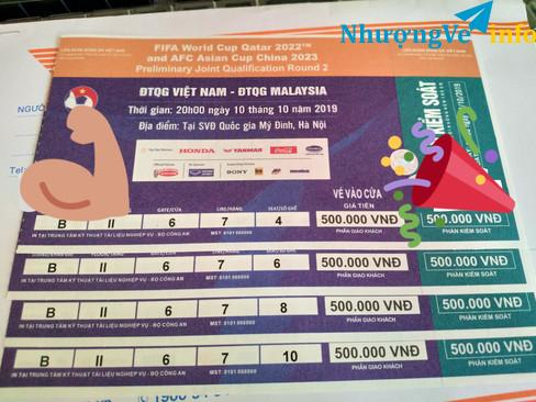 Ảnh Vé vòng loại WC Việt Nam - Malaysia 10/10 tại Mỹ Đình