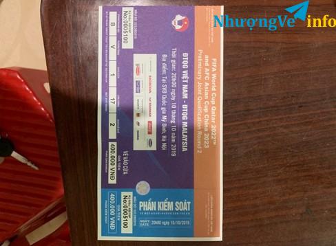 Ảnh Mình pass 1 vé khán đài B , VN vs Malay 10/10