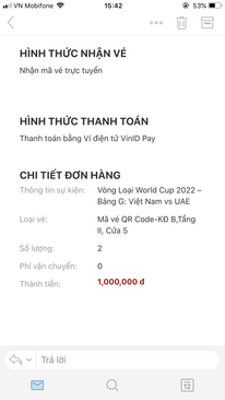 Ảnh Bán cặp vé QR code, hàng ghế siêu đẹp t2, khán đài B