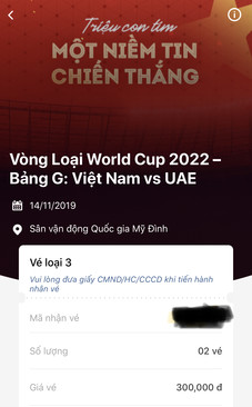 Ảnh Mình có cặp vé VN - UAE co ae nào cần inbx mình