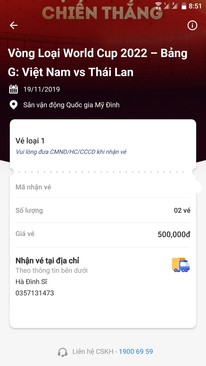 Ảnh Bán 1 cặp vé bóng đá loại 4 (200k) và 1 vé lẻ loại 3(300k) trận VN-UAE