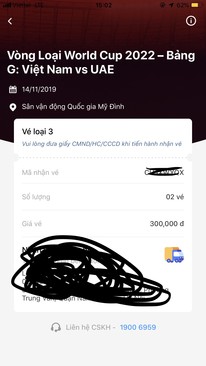 Ảnh 1 cặp vé 300k VN -UAE