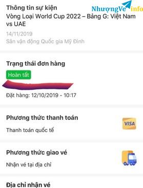 Ảnh Vé trận Việt Nam và UAE