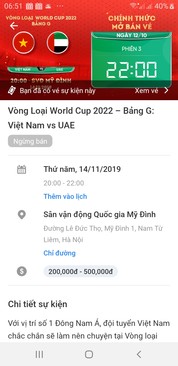 Ảnh Bán vé bóng đá QR Code trận Việt Nam - UAE 14.11.2019