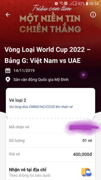 Ảnh nhượng lại 1 vé trận VN -UAE