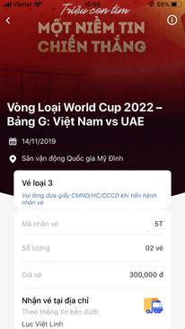 Ảnh Vé loại 3 VN - UAE & VN - Thái Lan