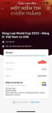 Ảnh 2 cặp vé loại 500k