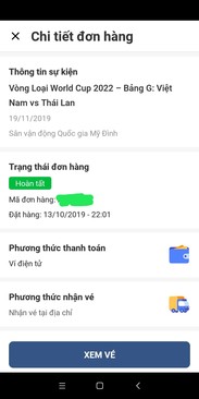 Ảnh Vé VIỆT NAM-THÁI LAN 200K