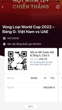 Ảnh Cặp Vé QR(500k) trận VN-UAE - Giá thỏa thuận (uy tín 100%)