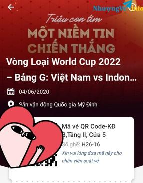 Ảnh Vé QR 500 trận VN-INDO PASS 800K