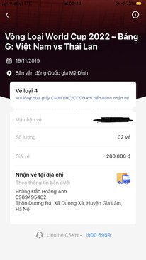 Ảnh Cặp vé 200k Việt Nam - Thái Lan