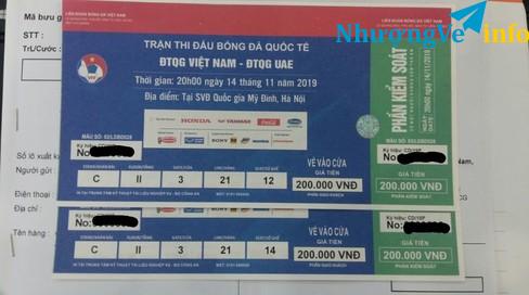 Ảnh Pass lại cặp vé khán đài C vị trí đẹp trận VN-UAE