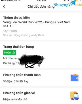 Ảnh Bán cặp vé 300k trận VN-UAE