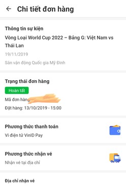 Ảnh Bán cặp vé trận VN- Thái Lan 19/11 (loại 3)