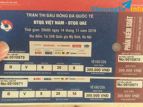 Ảnh Cặp vé loại 3 trận VN - UAE