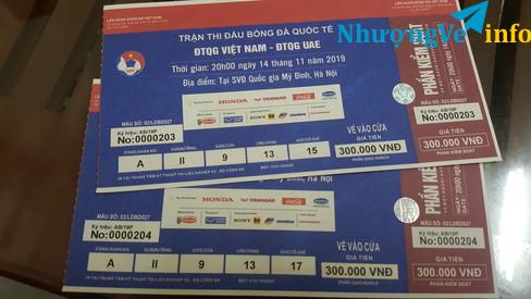 Ảnh Bán 02 cặp vé UAE 300K khán đài A ghế đẹp giá 2tr7/cặp.