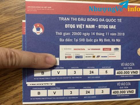 Ảnh Bán vé trận VN - UAE 400k giá 2,8tr