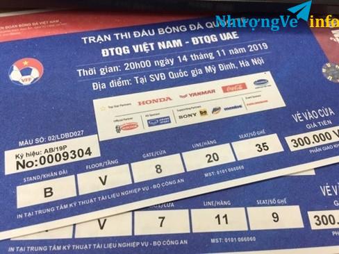 Ảnh Bán cặp vé 300k. Trận UAE vs Việt Nam. Như Hình