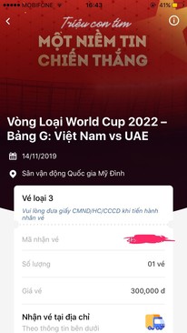 Ảnh Bán vé trận UAE