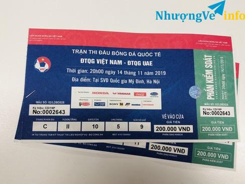 Ảnh Bán vé cặp khán đài C trận VN - UAE 14/11/2019