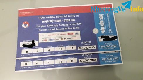 Ảnh Cặp vé 400k trận VN - UAE khán đài B của đẹp