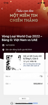 Ảnh Bán cặp vé QR trận VN-UAE