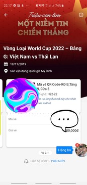 Ảnh Cặp vé QR Việt Nam- Thái