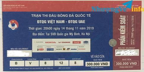 Ảnh Nhượng lại 1 vé Việt Nam-UAE ngày 14/11 (loại 300k)